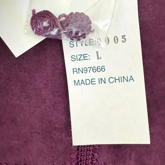 Rare Vintage Dead Stock Womens Leather Lace Jacket Size L Boho Chic Festival - Picture 3 of 7